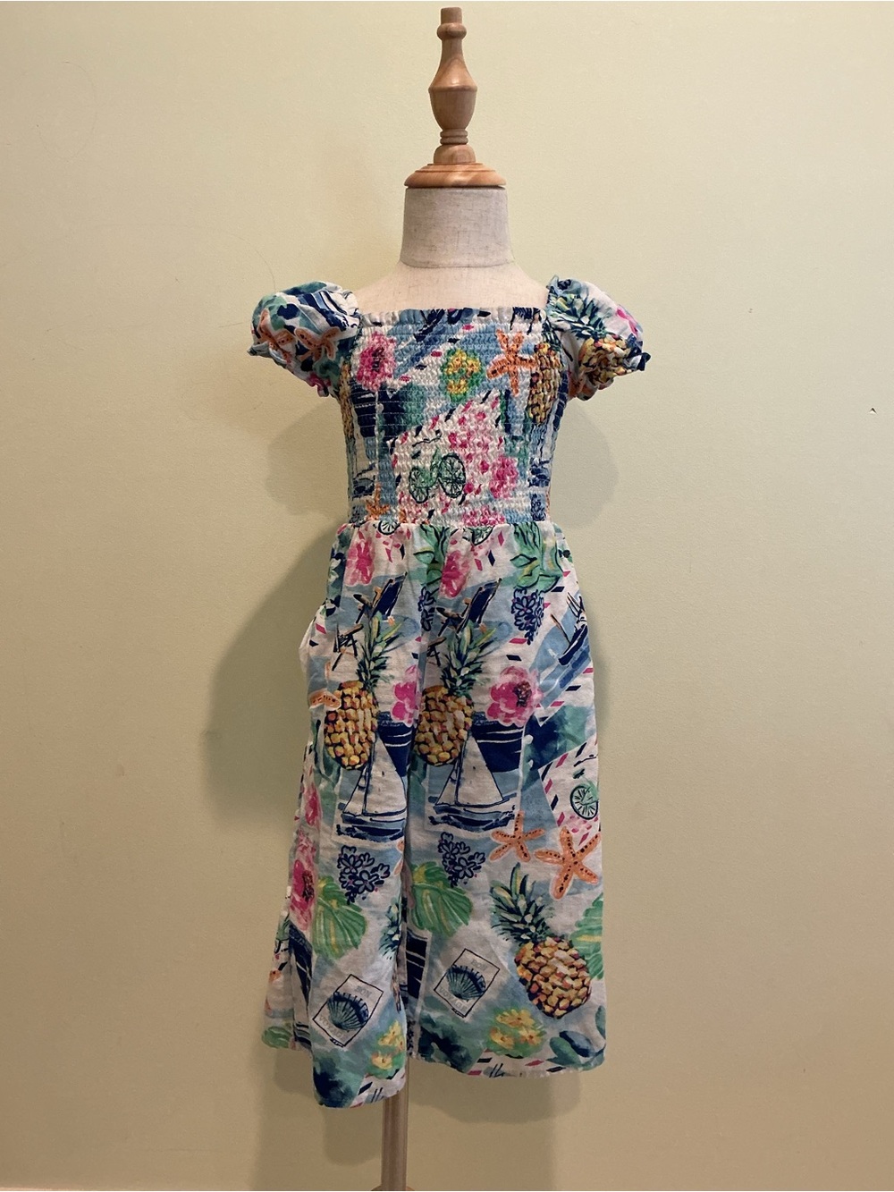 Gymboree Multicolor Tropical Print One-Piece Dress